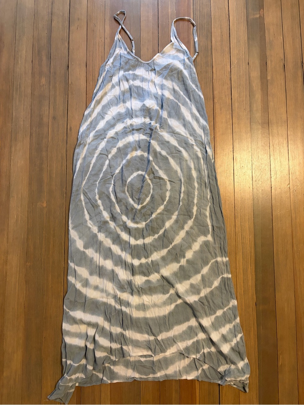 Forever 21 grey and White Tie-Dye Cami Dress/swim cover up